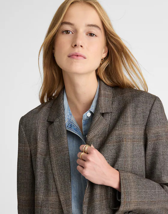 Cardigan Blazer in Plaid | Madewell | Madewell