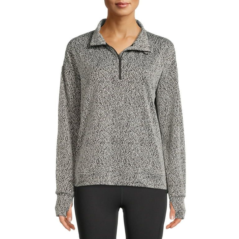 Avia Women's Fleece Lined Quarter Zip Pullover | Walmart (US)