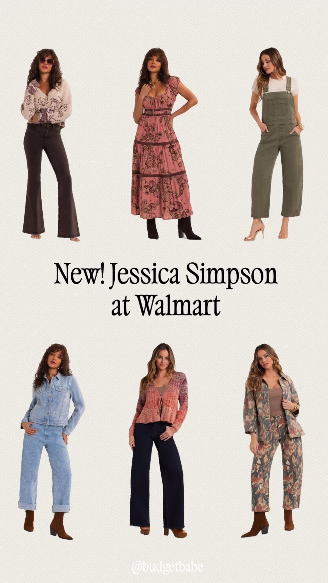 New fall drop by Jessica Simpson at Walmart! You can find some really cute trend pieces and free people look for less fashions in her collection. #walmartfashion