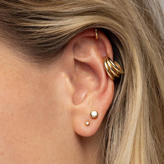 Bezel Basic Studs 2mm Hypoallergenic Earrings | Rowan | Rowan