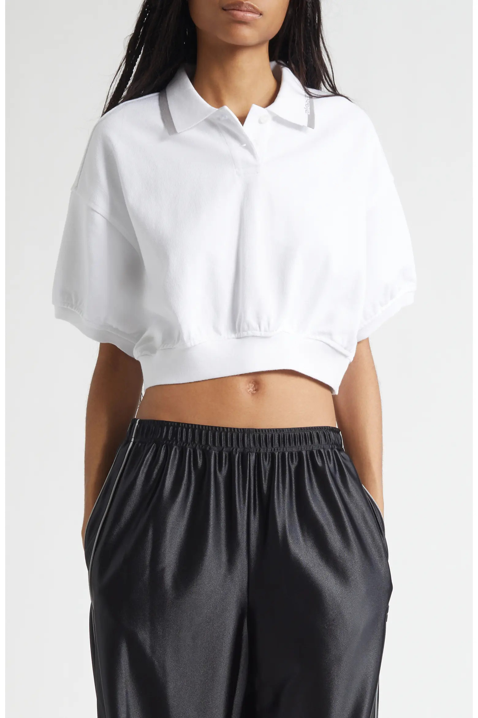 Cinched Crop Cotton Polo (Women) | Nordstrom | Nordstrom