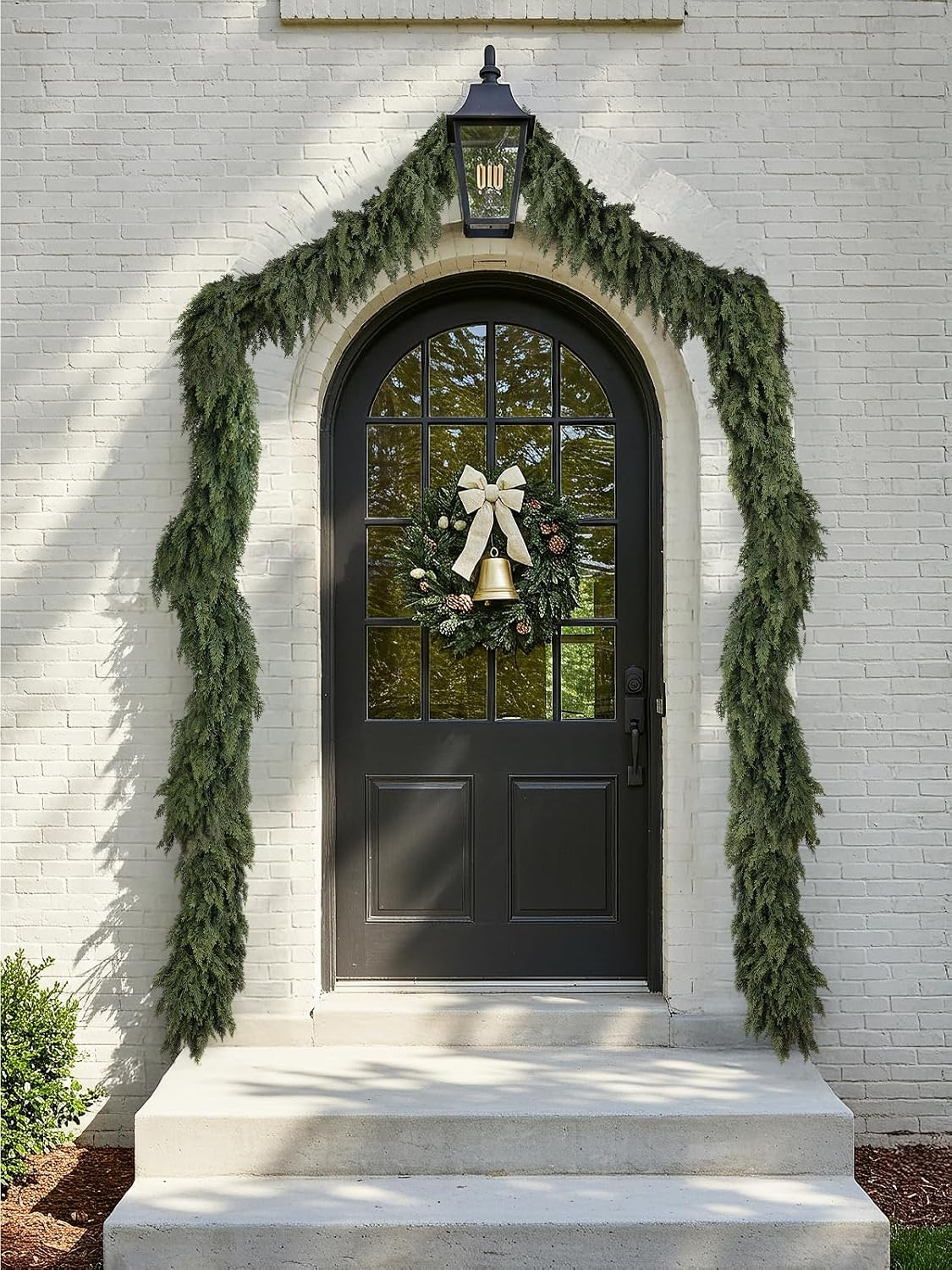2PCS 9FT Christmas Cedar Garland, Real Touch Soft Greenery Xmas Decorations | Amazon (US)