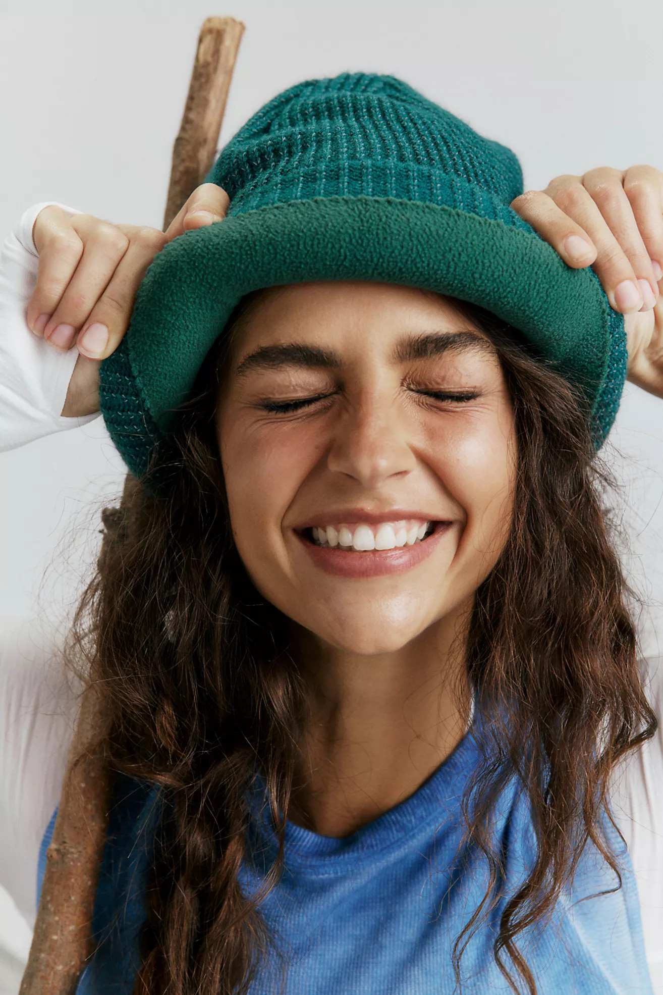 Let's Race Fleece Lined Recycled Yarn Beanie | Free People (Global - UK&FR Excluded)