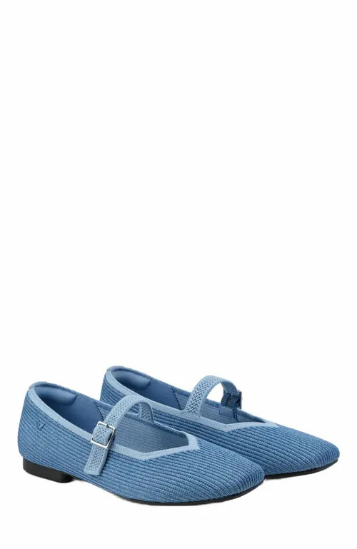 VIVAIA Margot Mary-Jane Square-Toe Ballet Flats in Denim Blue at Nordstrom, Size 5 | Nordstrom