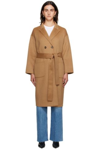 Tan Dylan Coat | SSENSE