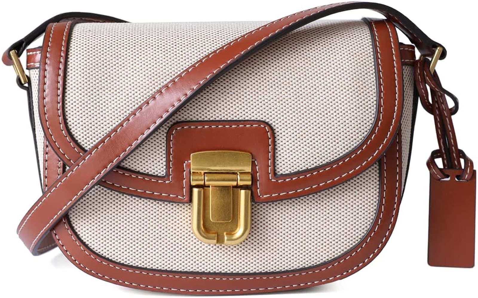 ACTLURE Women Cowhide Leather Crossbody Shoulder Handbag Purse | Amazon (US)