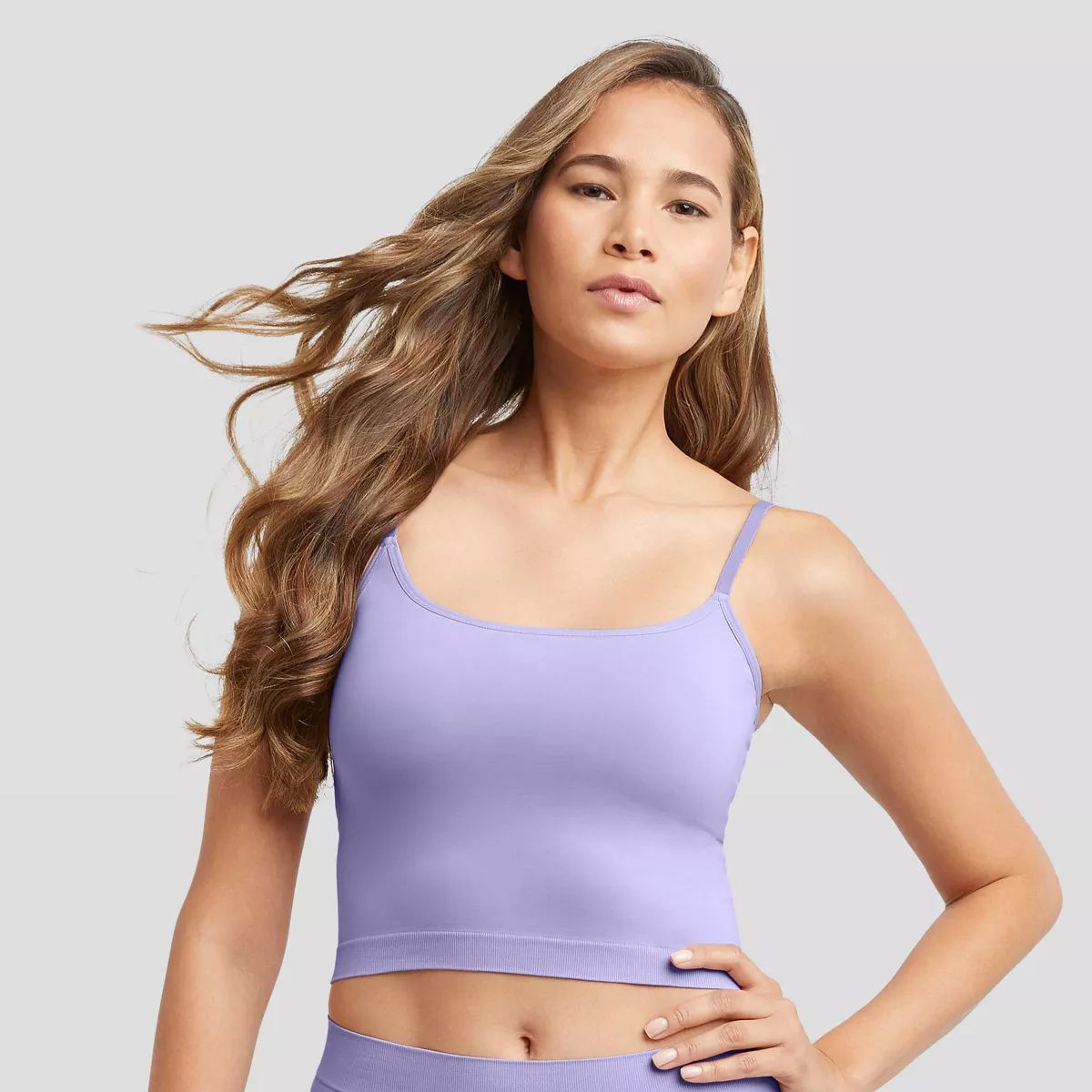 Maidenform M Women's Seamless Smoothing Cropped Cami MST002 - Vega Violet XL | Target