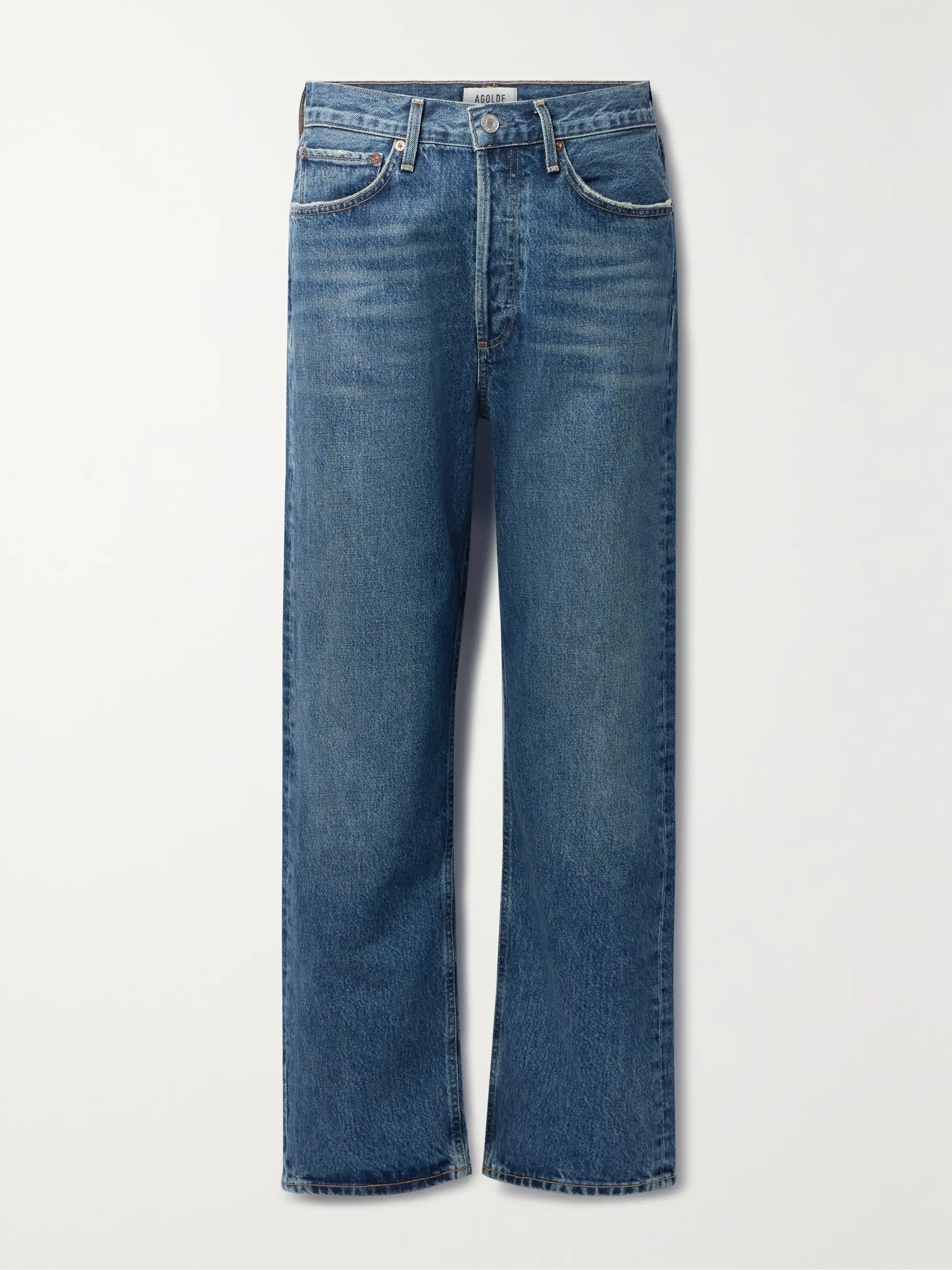 + NET SUSTAIN '90s mid-rise straight-leg organic jeans | NET-A-PORTER (UK & EU)