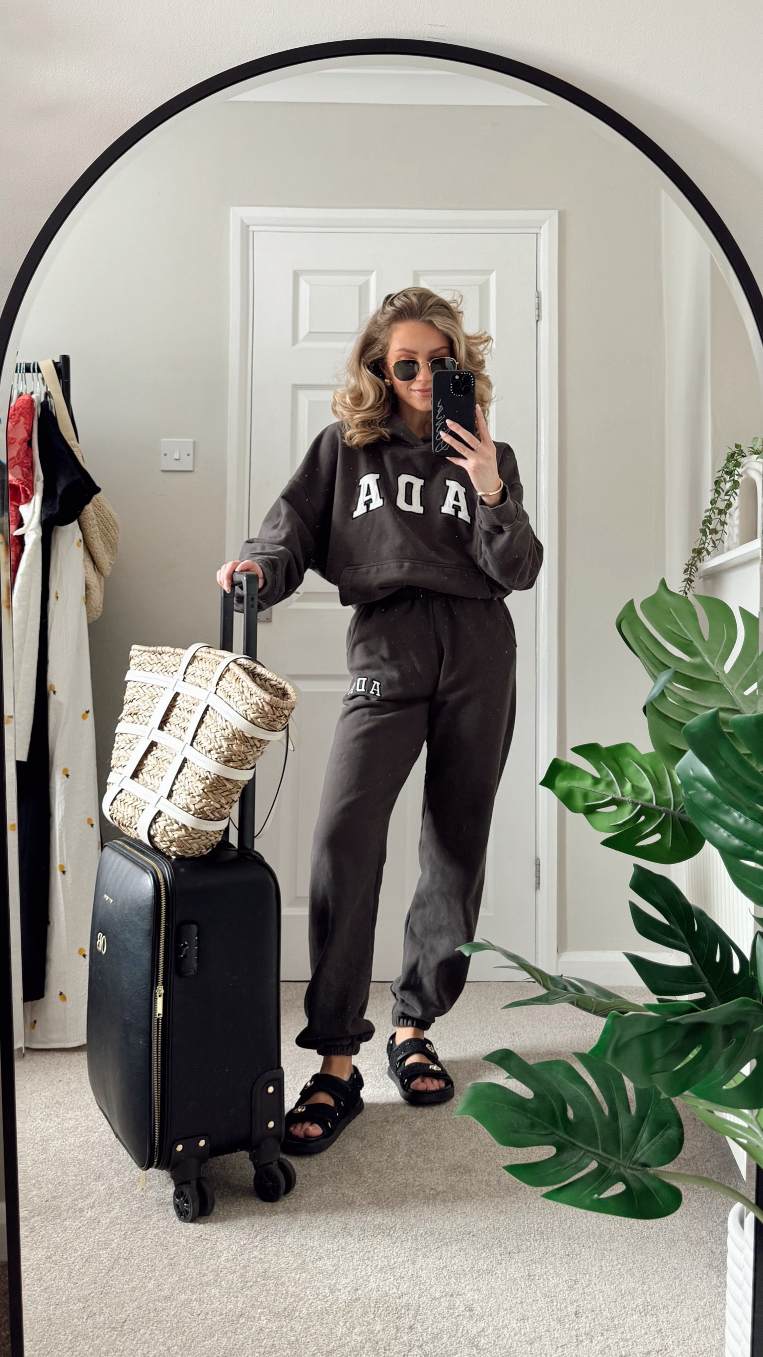 Tracksuit, airport outfit, jogger and sweatshirt coord, Adanola, brown sweatshirt, travel outfit, cabin case

#LTKtravel #LTKeurope #LTKuk