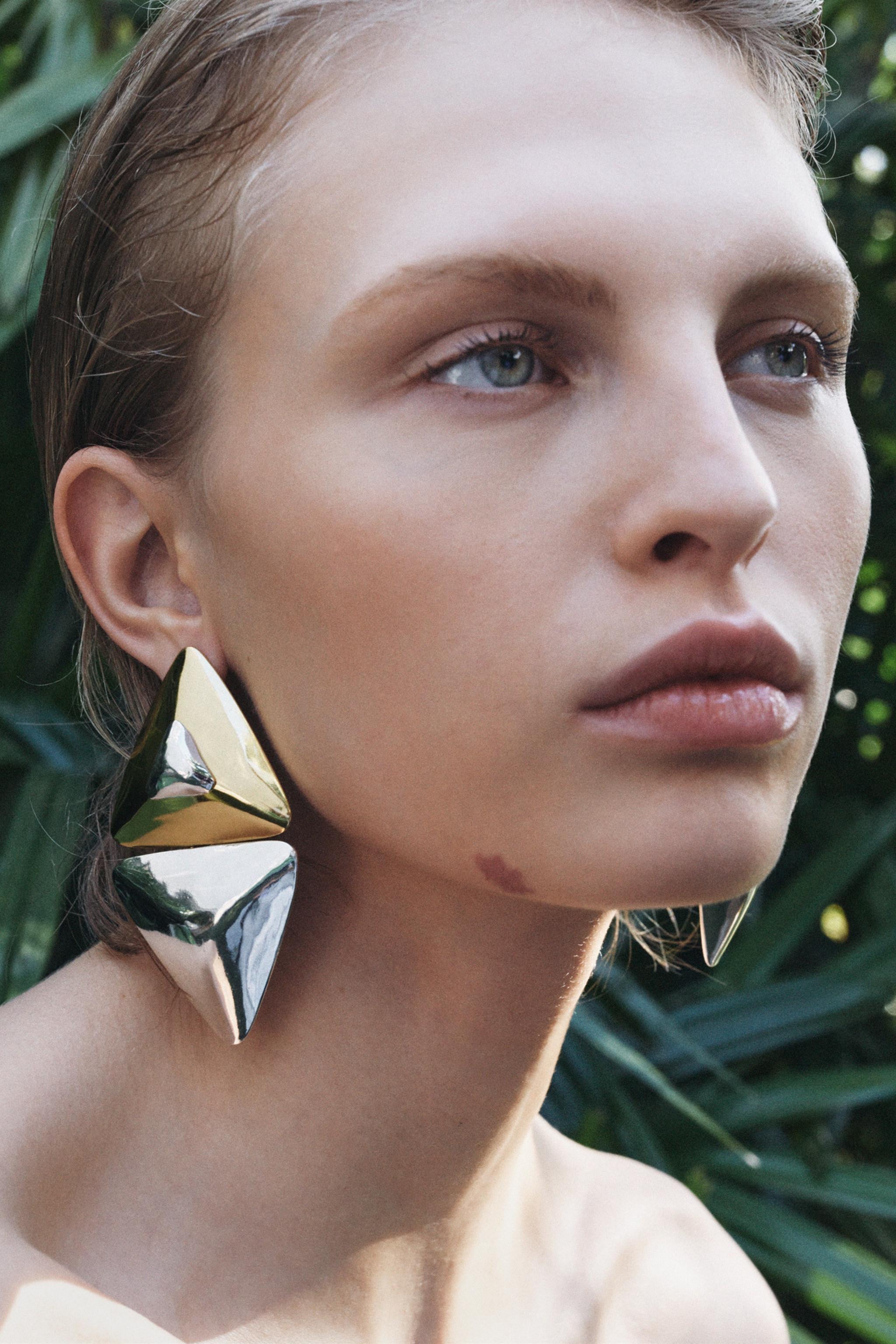 MISMATCHED GEOMETRIC EARRINGS | Zara US