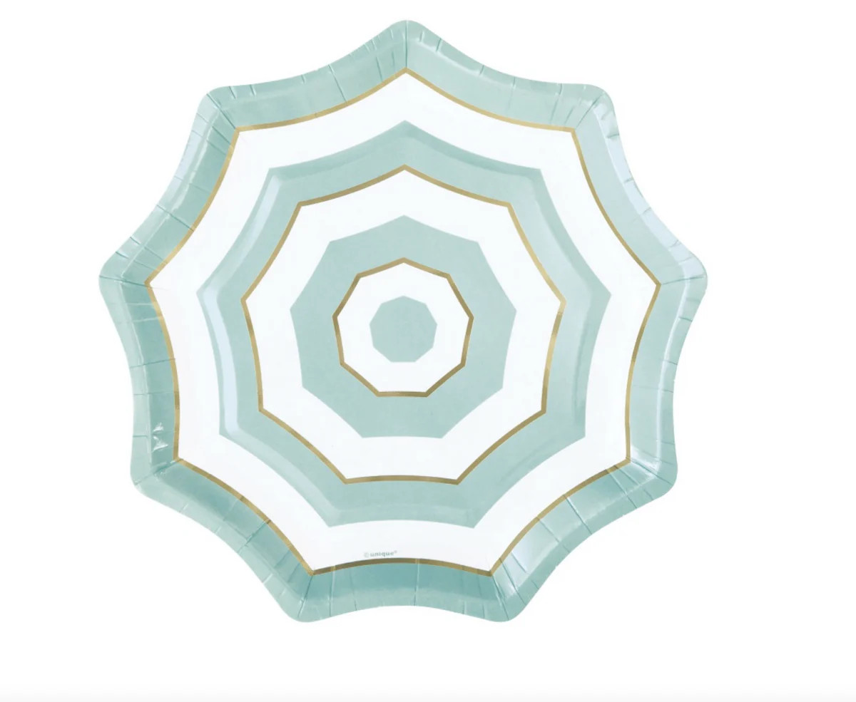 Poolside Summer Umbrella Shaped plate | Get Gatherings