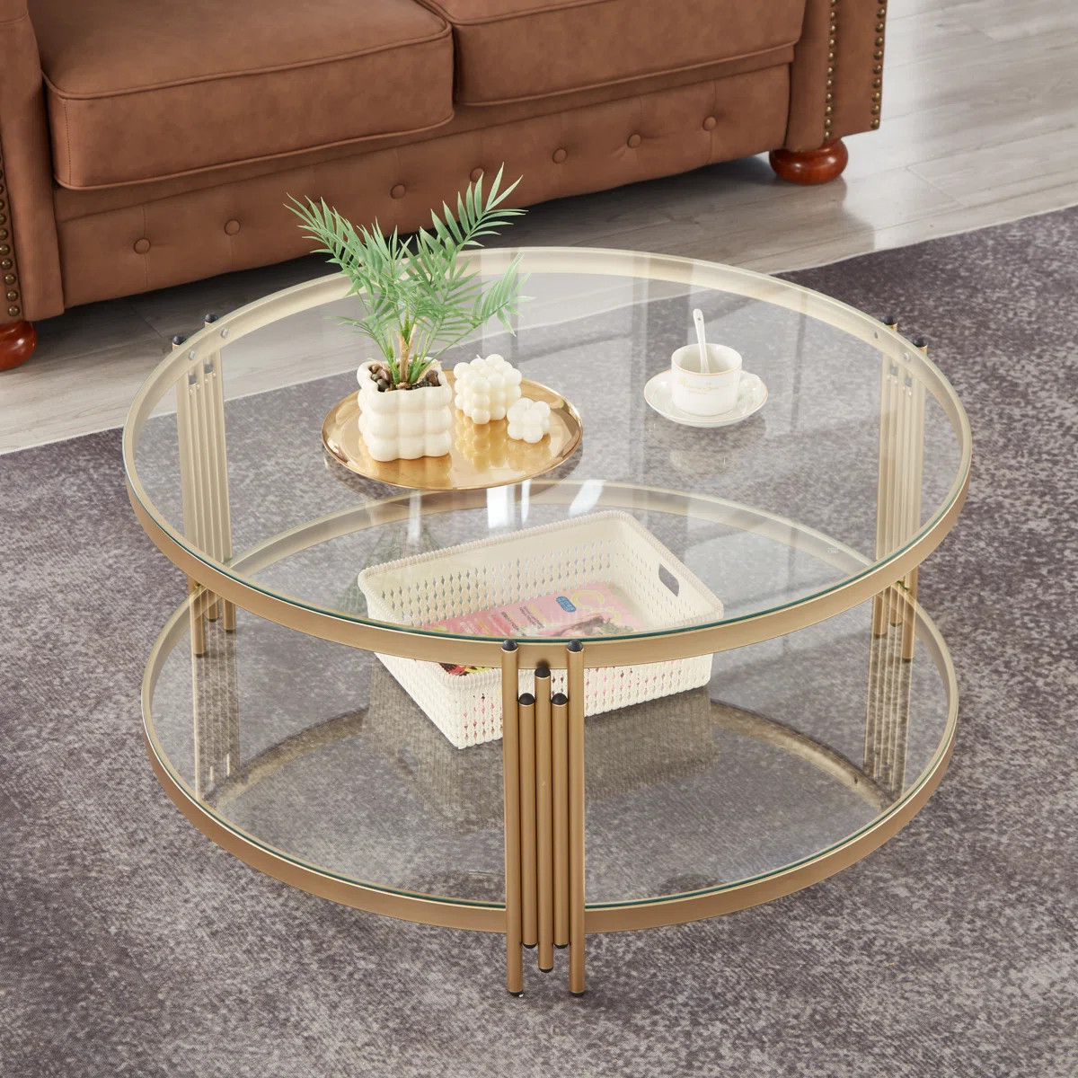 Breannon Glass Top Single Coffee Table | Wayfair North America
