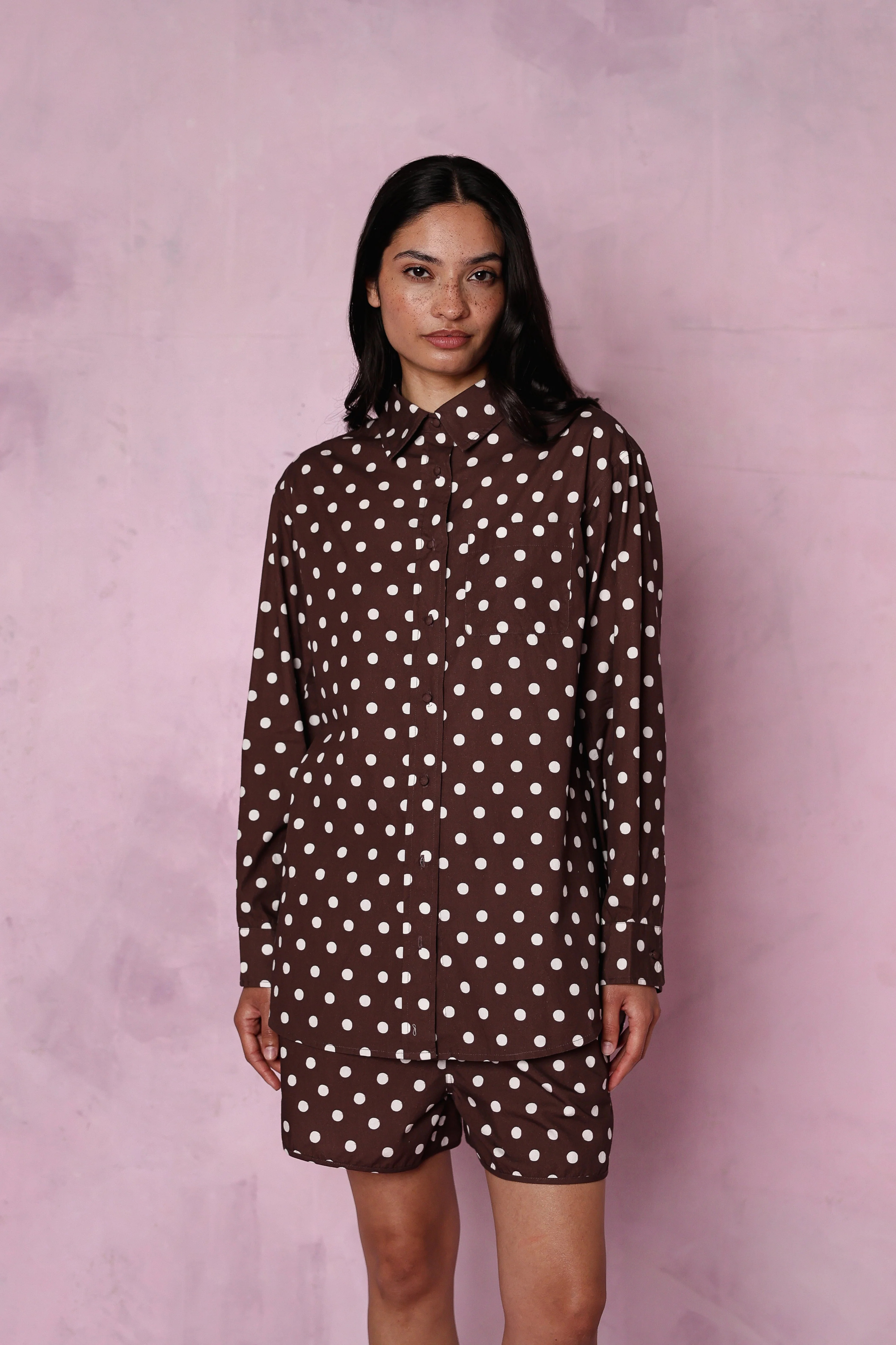 Jessie organic cotton brown set | It's 9pm