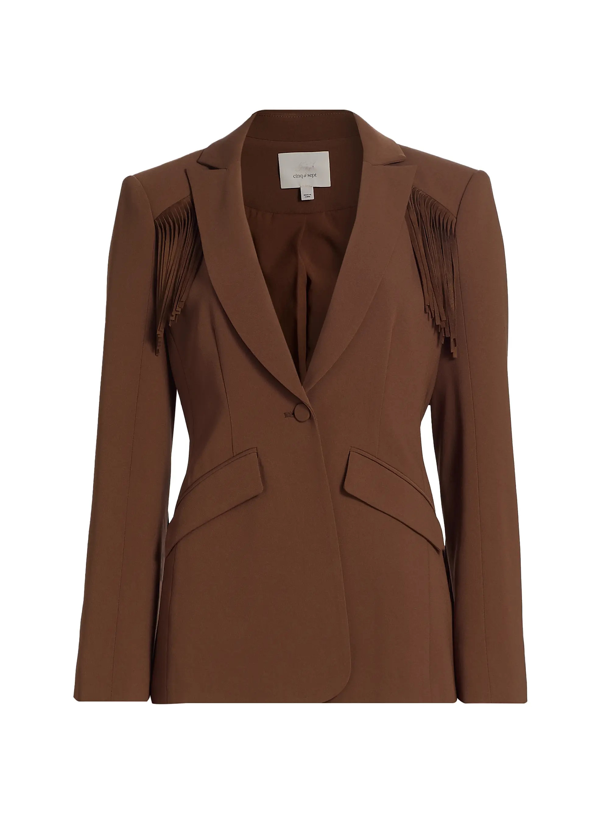 Cinq à Sept Cheyenne Suede Fringe Blazer | Saks Fifth Avenue | Saks Fifth Avenue