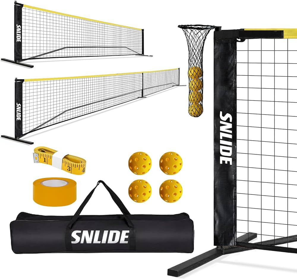 Portable Pickleball Net for Driveway,22 FT Regulation Size & 11 FT Half Court Size,18-Ply PE Nets... | Amazon (US)