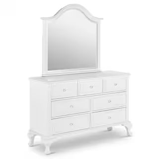 Jenna 7-Drawer White Dresser with Mirror JS700DRMR - The Home Depot | The Home Depot