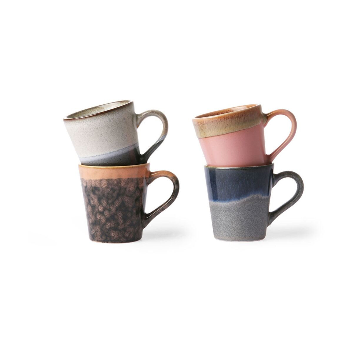 4 tasses à expresso Polaris en céramique Vaisselle 70's - HKliving | The Cool Republic - Reward Style