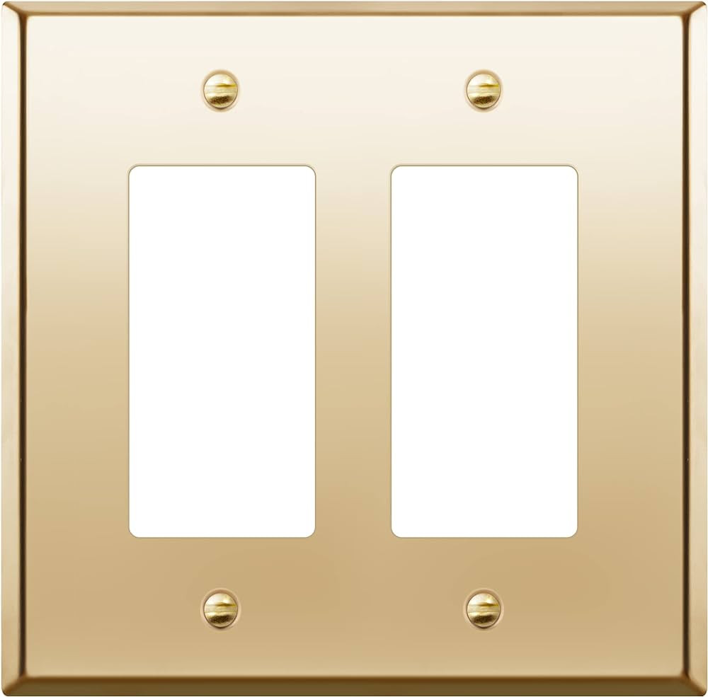 LIDER Decorator Switch or Receptacle Metal Wall Plate, Stainless Steel Outlet Cover, Corrosion Re... | Amazon (US)