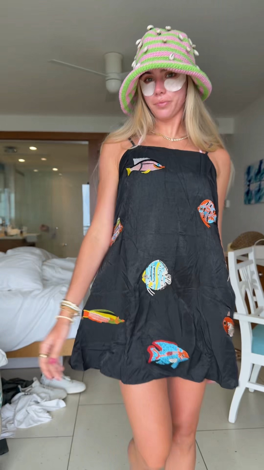 My pool day outfit! The hat is so fun with the shells and crochet fabric @freepeople. I paired it with my edikted pink frilly bikini and amazon fish embroidered dress. My flip flops @crocs  what I wore for the day spa and pool day in the Bahamas 🤭 this dress is an amazon find perfect little mini dress and the quality impressed me!! 

#bahamasoutfits #vacationoutfits #bikinioutfit #coverupdress #ootd @Free People @Amazon Fashion @Edikted

#LTKTravel #LTKSwim #LTKootd