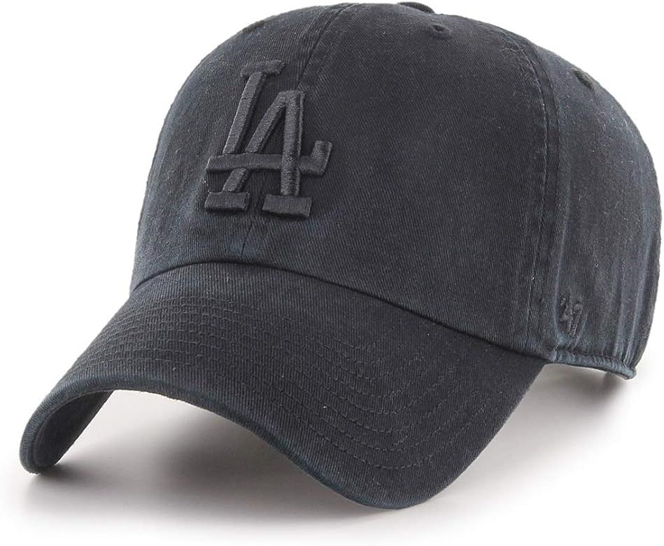 '47 Brand Strapback Cap - Clean UP LA Dodgers Black Washed | Amazon (US)