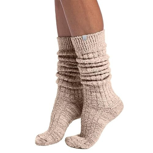 Softies Slouchy Marshmallow Socks, Warm Cozy & Fluffy Socks with Grips for Women, One Size Fits All, Heather Coco | Amazon (US)