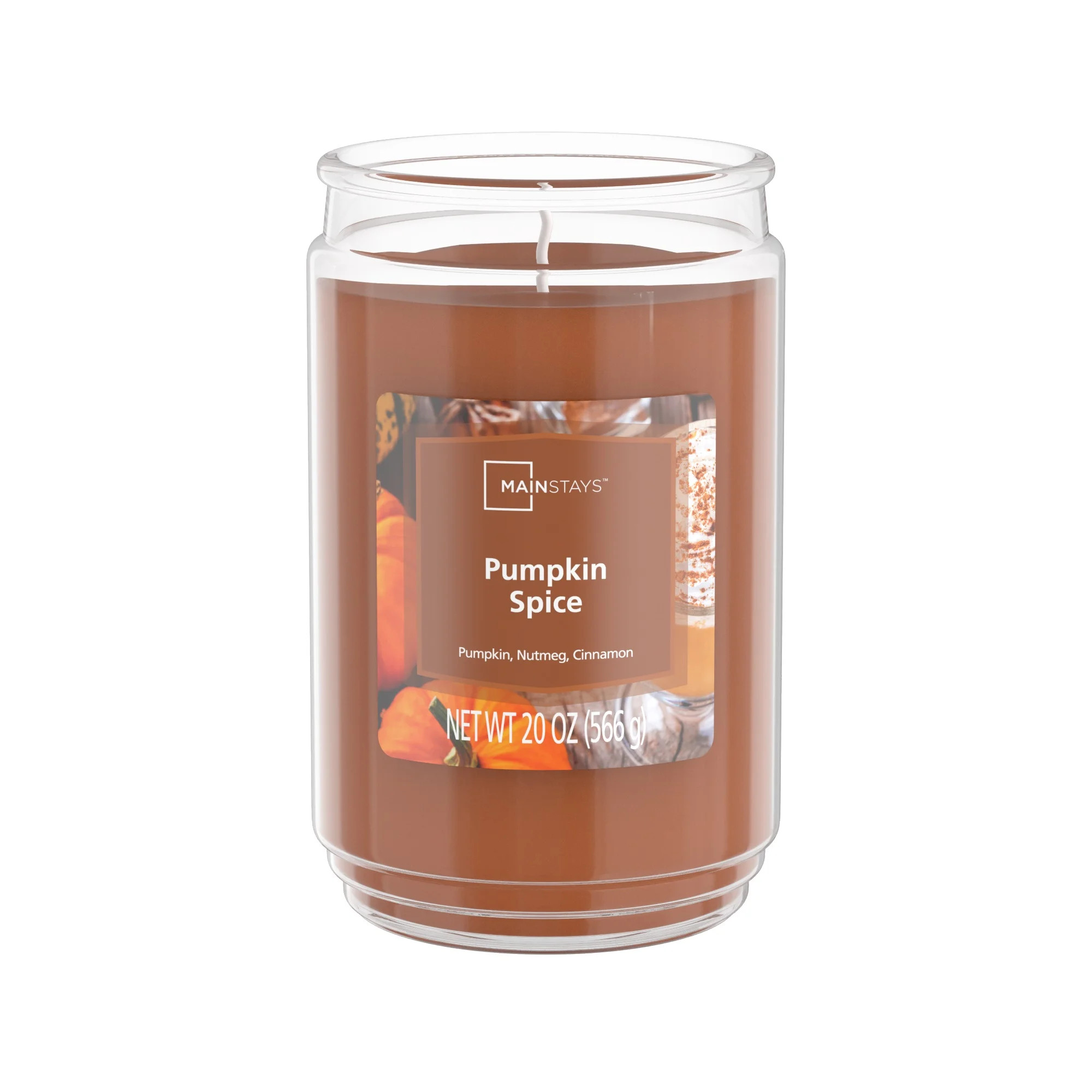 Mainstays Pumpkin Spice Single-Wick Jar Candle, 20 oz. | Walmart (US)