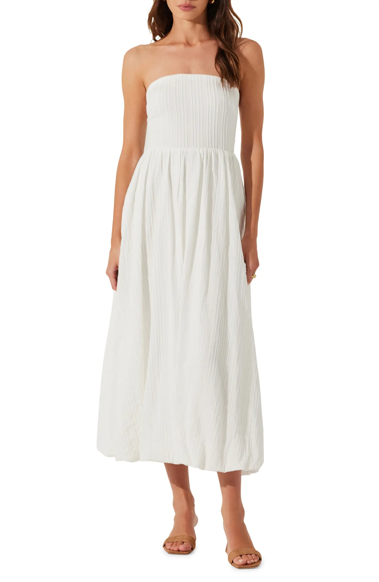 Strapless Bubble Hem Dress | Nordstrom