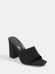 CUCCOO Basic Minimalist Chunky Heeled Mule Sandals SKU: sx2201259116631815(1000+ Reviews)$21.25$2... | SHEIN