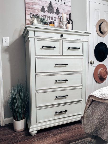 7 off white chest of drawers from @wayfair. Flameless candles, decor tray, Christmas tree wall hanging 

Amazon home, amazon finds, furniture, gifts for her, gifts for home, gift guide, Wayfair, bedroom decor, home, Black Friday 

#LTKhome #LTKsalealert #LTKGiftGuide