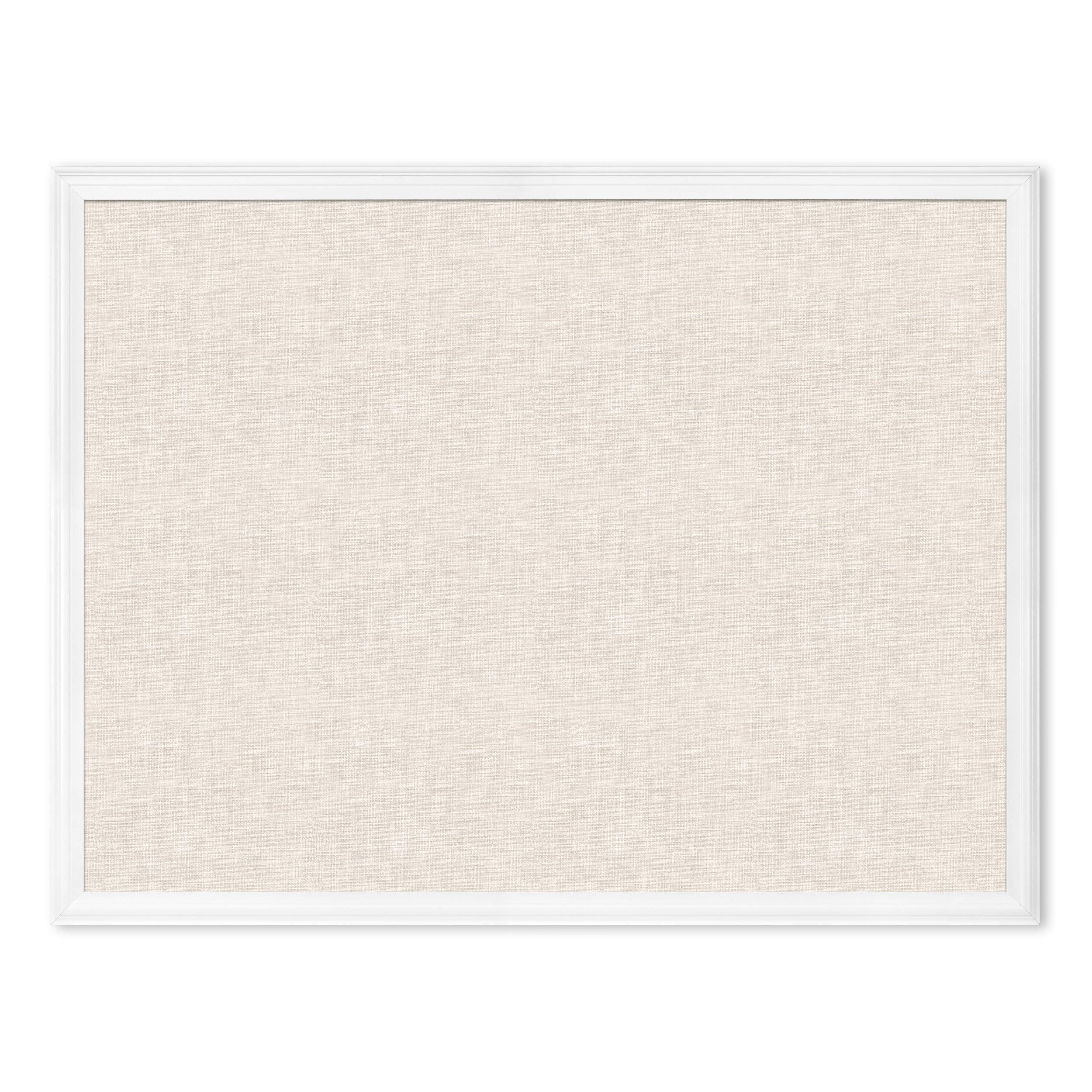 U Brands Farmhouse Linen Bulletin Board, 40" x 30", White Wood Style Frame, Industrial Grade Pinn... | Amazon (US)