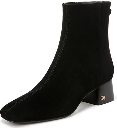 Sam Edelman Women's Paige Ankle Boot Black Suede 8.5 Medium | Amazon (US)