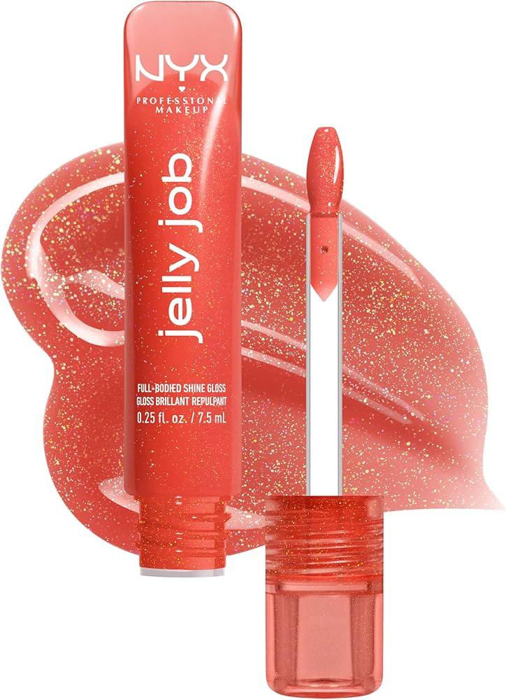 NYX PROFESSIONAL MAKEUP Jelly Job Lip Gloss, Lip Tint Gloss with Full-Bodied, Smoothing, and Hype... | Amazon (US)