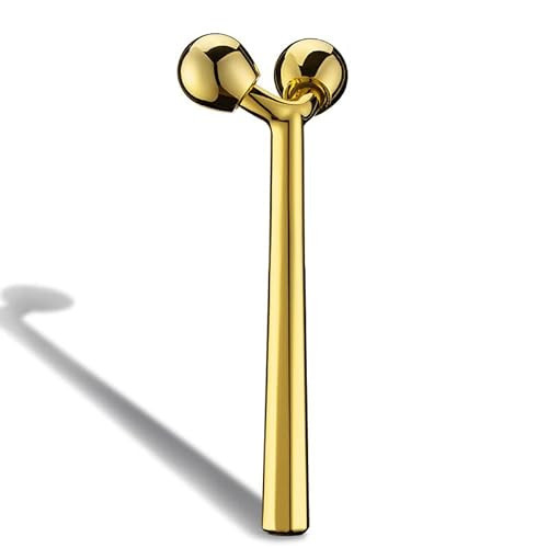 Tekson Facial Roller Massager, 3D Metal face Massage Tool for Eye Reduce Puffiness, Face Lift, Anti-Aging, Skin Tightening (Gold） | Amazon (US)