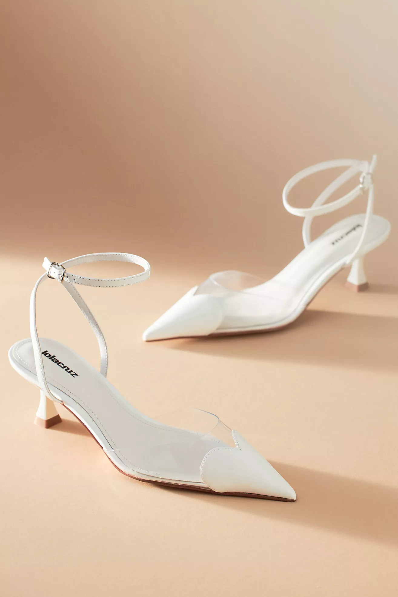 Lola Cruz Vinyl Heart Kitten Heels | Anthropologie (US)