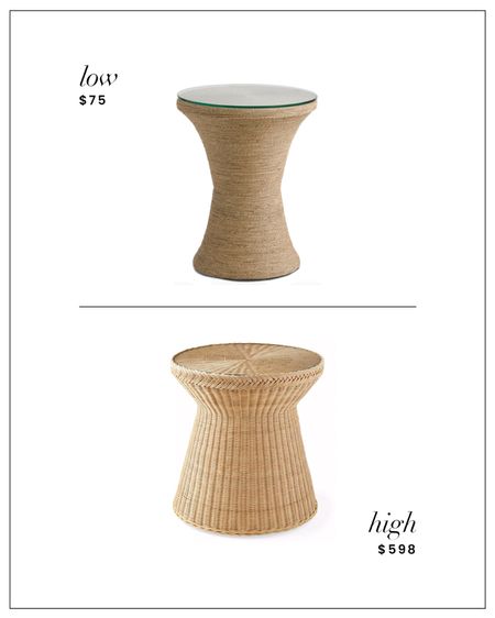 High / Low : Woven Accent Table

#LTKFindsUnder100 #LTKHome
