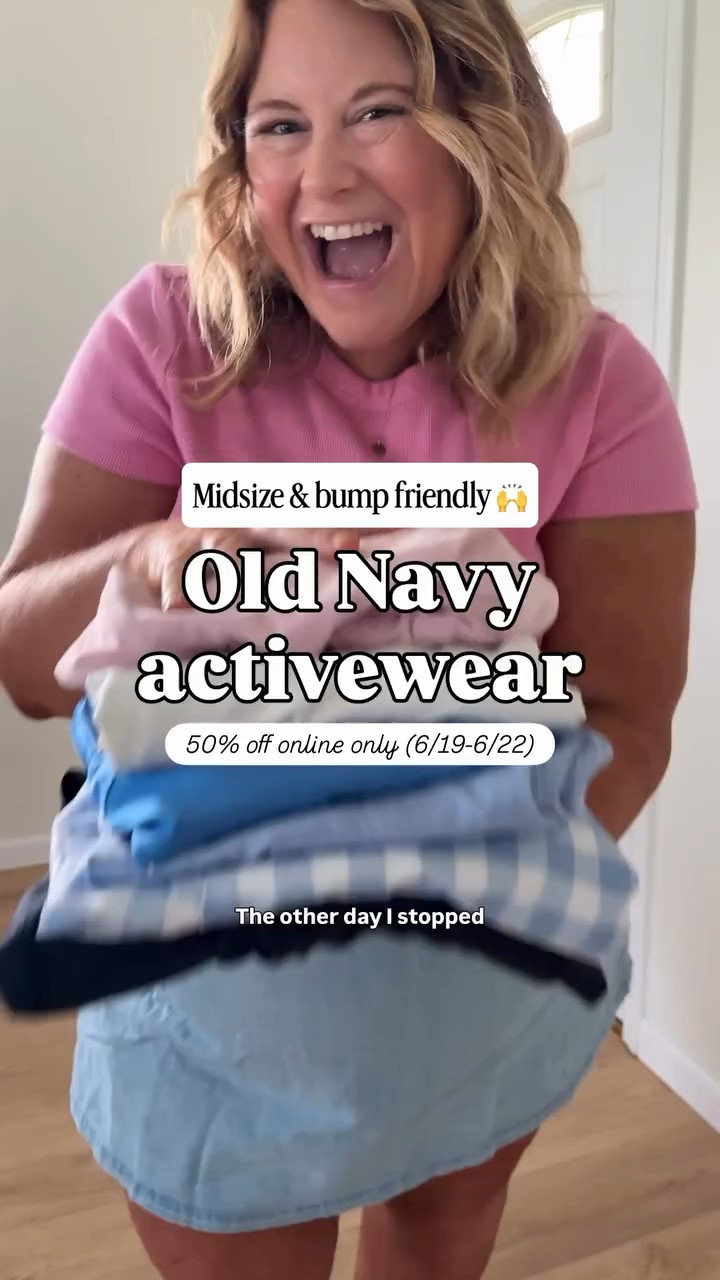 I’m loving how all of these fit my bump so well and are encouraging me to get those walks in my last few weeks of pregnancy! 

Sizing:
Pink skort: XXL
Longline bra tank - large
Blue bra tank - XL
Blue shorts - XXL
White tee - XL
Periwinkle tank - XL
Plaid shorts - XL
White shorts - XXL
Hoodie - XXL
Leggings - petite XL

#oldnavypartner #oldnavyactivewear #midsizestyle #bumpfriendlystyle #liketkit

#LTKMidsize #LTKBump #LTKActive