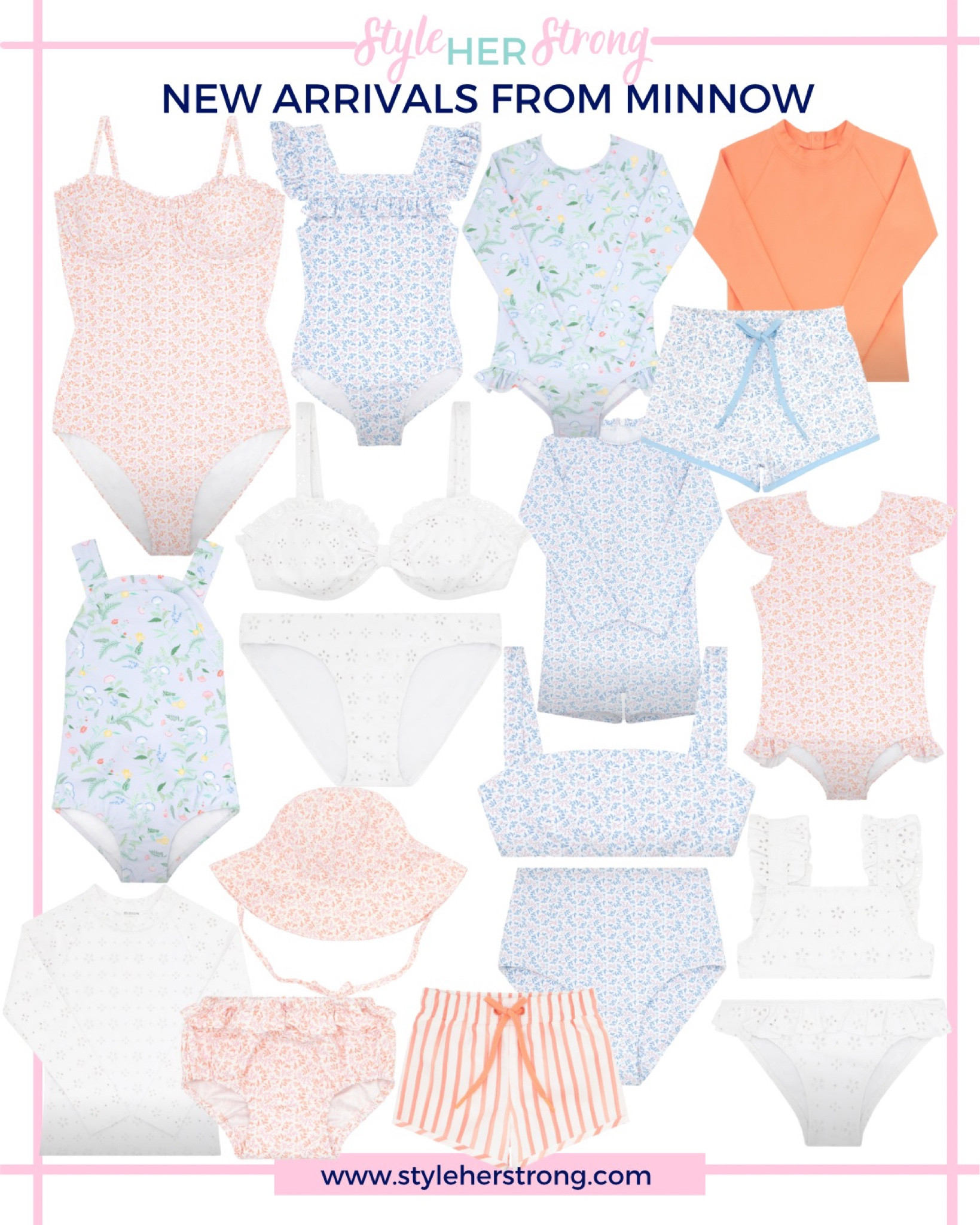 Matching swimwear for the whole family: eyelet swimsuits, bikini, bathing suit, kids rash guard, swim trunks, little girl bathing suits 

#LTKfamily #LTKswim #LTKkids