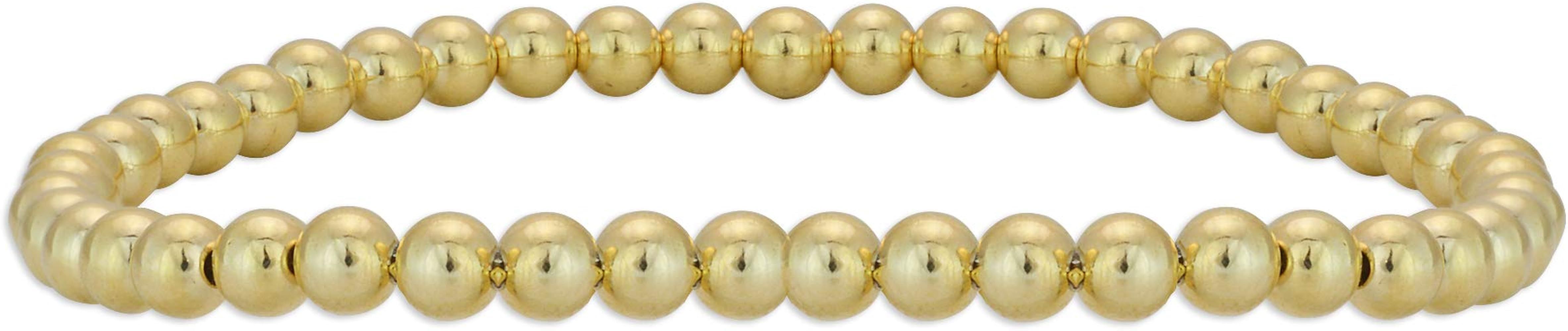 14kt Gold Filled Bracelet, 4mm Beads, Stretch and Stackable, Hand Made in USA | Amazon (US)