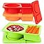 3 Pack Silicone Reusable Snack Containers with Lids, Double Compartment Snackle Box Containers, S... | Amazon (US)