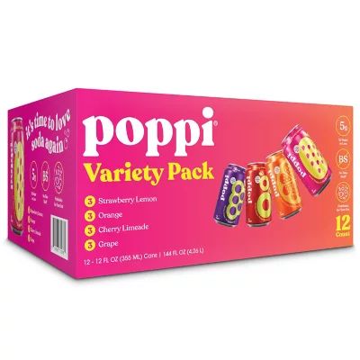 poppi Prebiotic Soda Variety Pack, 12 fl. oz., 12 pk. | Sam's Club