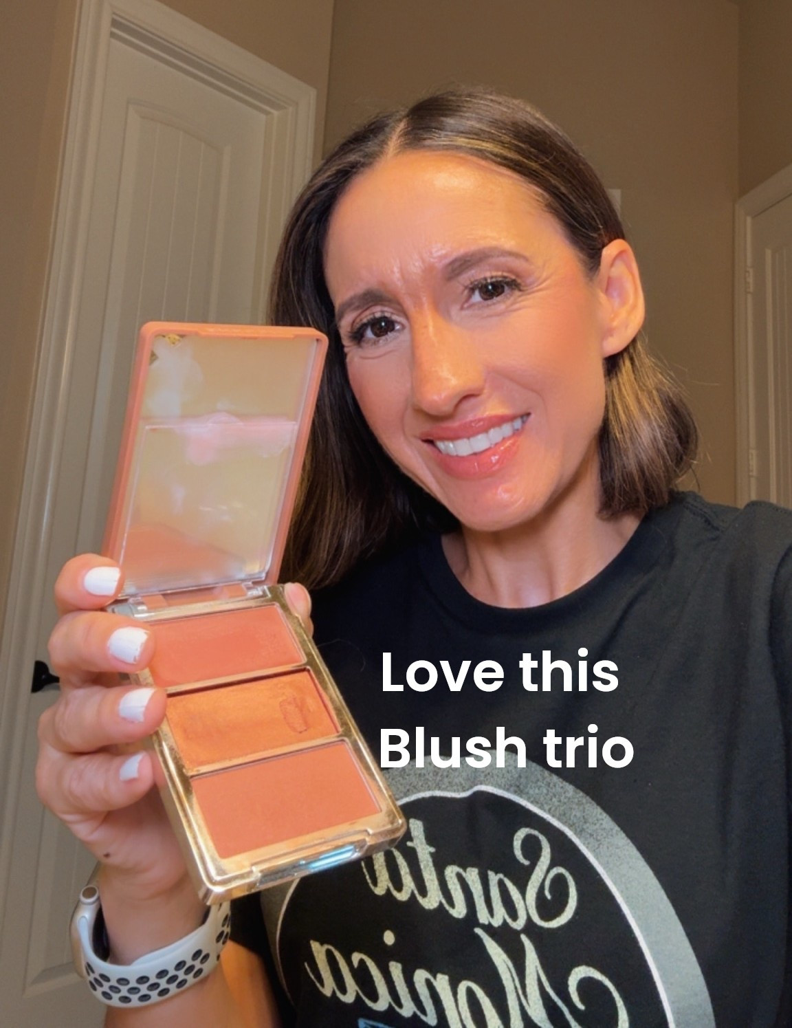 Blush trio that is worth the excitement. 
I love this Morphe blush trio. 
Black Santa Monica Graphic Tshirt. Runs true to size. 
Beauty 
Makeup 
Affordable makeup

#LTKOver40 #LTKPetite #LTKBeauty