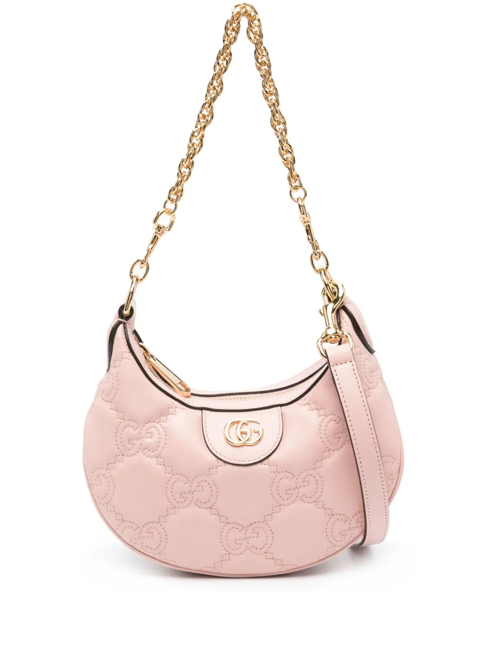 Gucci Mini GG Matelassé Shoulder Bag | Pink | FARFETCH | Farfetch Global