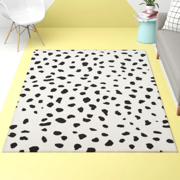 Tommen Animal Print Neutral Black/White Area Rug | Wayfair Professional