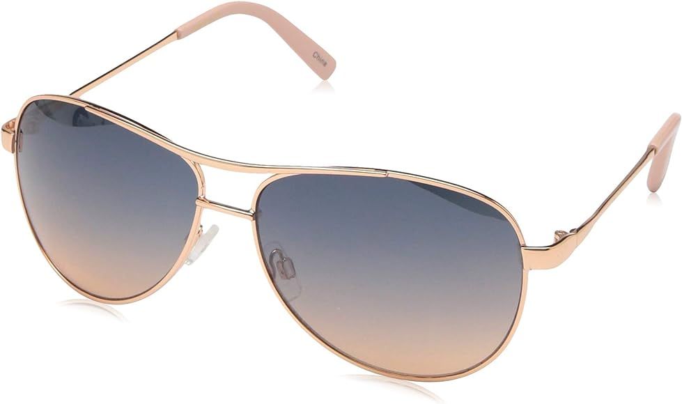 Women's J106 Metal Aviator Sunglasses with 100% UV Protection, 60 mm | Amazon (US)