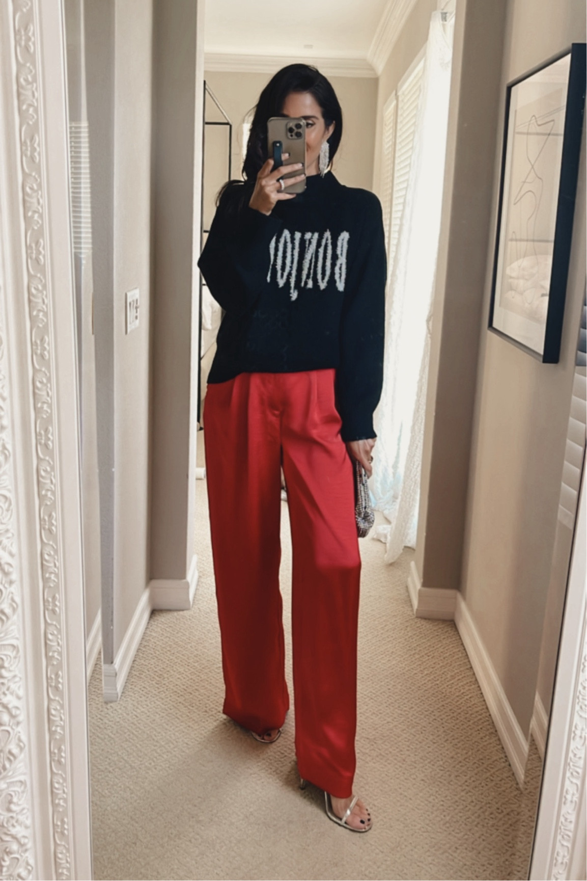These pants are a shock to my wardrobe but so fun for the holidays! They run true to size and are budget friendly. I’m just shy of 5-7” wearing the size small sweater. StylinByAylin 

#LTKstyletip #LTKSeasonal