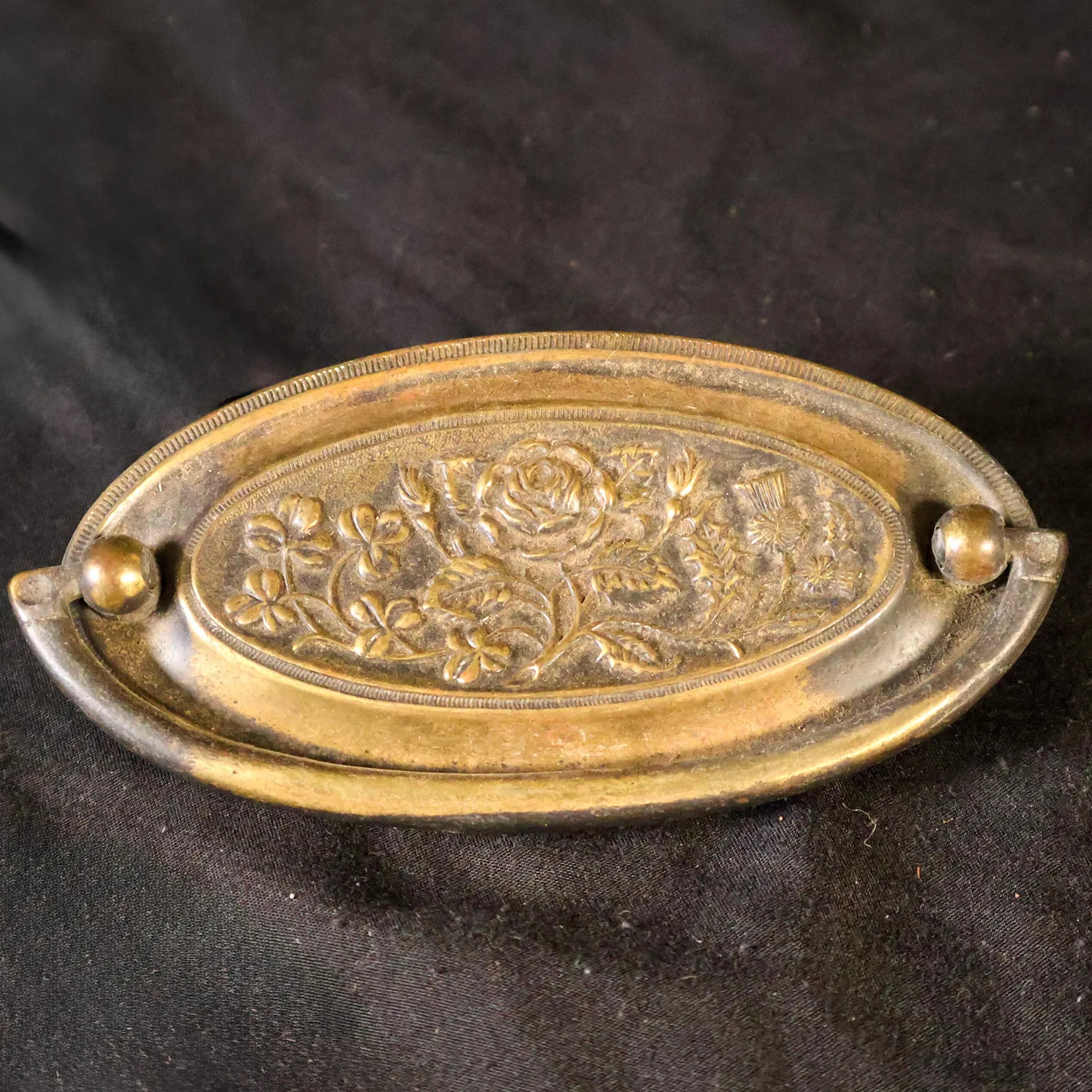 Vintage Floral Brass Drawer Pulls, Ornate Victorian Cabinet Handles, Set of 23 | Etsy (Global)