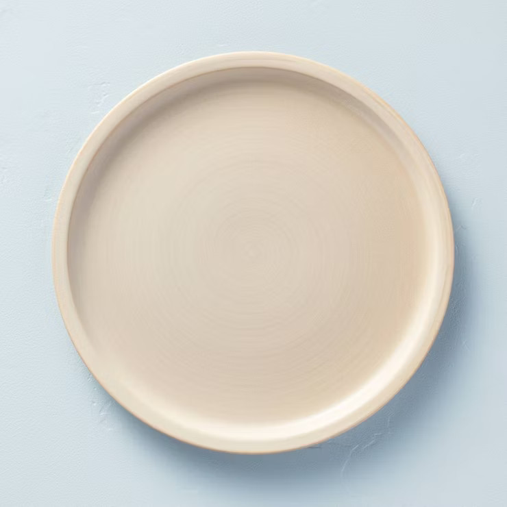 10.75" Modern Rim Stoneware Dinner Plate Taupe - Hearth & Hand™ with Magnolia | Target