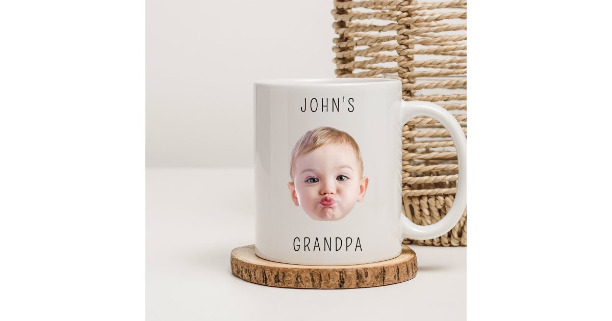 Grandpa Birthday, Baby Face Dady Gift, Custom Face Mug | Zazzle | Zazzle