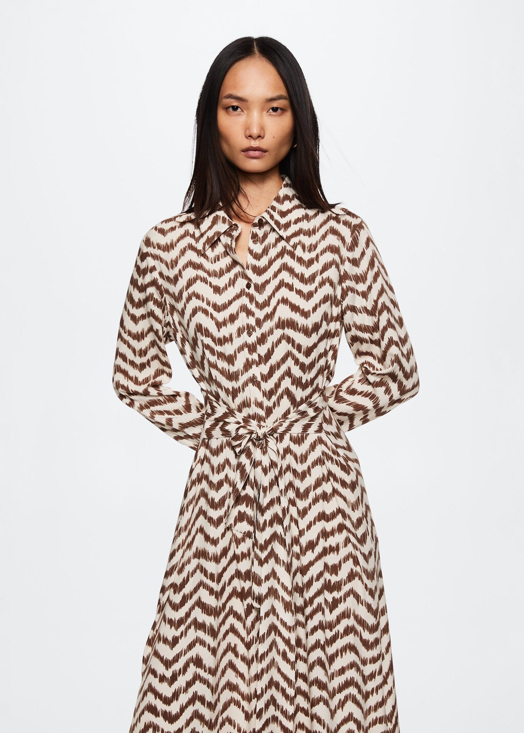 Printed shirt dress | MANGO (US)