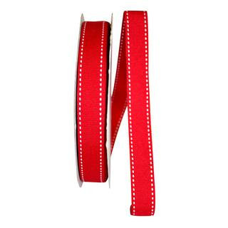 Reliant 7/8" x 50yd. Grosgrain Saddle Stitch Ribbon in Red | Michaels® | Michaels Stores